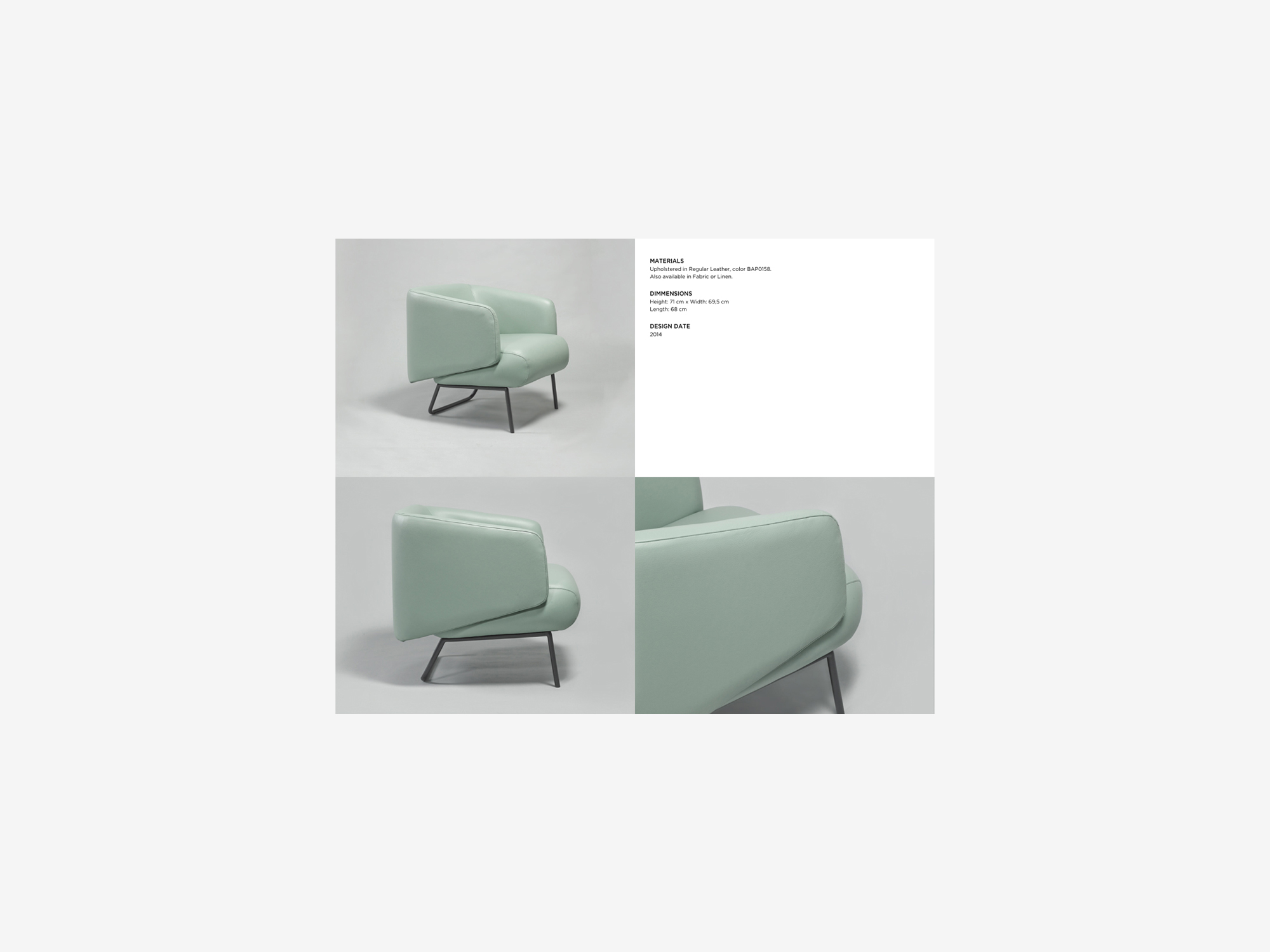 Bow & Arrow Upholstery website product details mockup